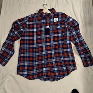 Long sleeve flannel shirts, temperature regulating, recycled fabrics